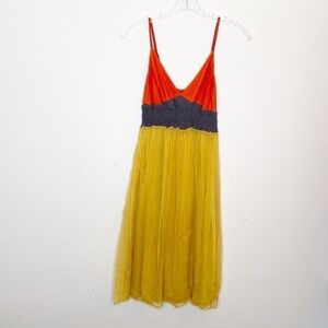 Orange|Gray|Mustard strappy dress size Small